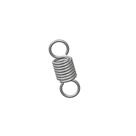 Extension Spring, O= .359, L= 1.03, W= .045 R